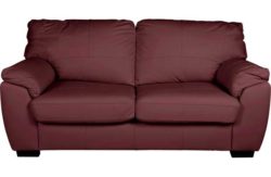 Collection Milano Large Leather Sofa - Red